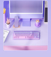 Teclado Inalámbrico Ergonómico 2.4G 106 Teclas Retro Con Teclas De Capa Redonda Función Multimedia Para PC/Laptop/Desktop - details 7
