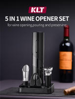 Abreventanas Eléctrico Automático Para Botella De Vino Con Cortador De Sellado Y Base Herramientas Para Cocina Bar Fiesta - details 0