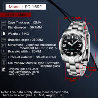 Reloj Mecánico Para Hombre PAGANI DESIGN 40MM Dial 369 Vidrio De Zafiro Cristal Con Revestimiento AR Movimiento NH35 De Lujo Resistente Al Agua 20Bar - details 7