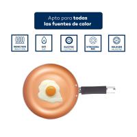 Set de 3 sartenes San Ignacio Optimum Copper 20/24/28cm (2 con tapa) - Aluminio prensado antiadherente - Apto para inducción - details 24