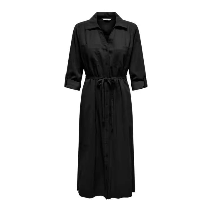 ONLARIS LIFE LS BELT SHIRT DRESS CC WVNBlack - 1