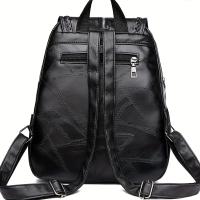 Women's Bag, New Soft PU Leather Student Bag, Lady Travel Backpack (Pull Head Direction Random) - details 1