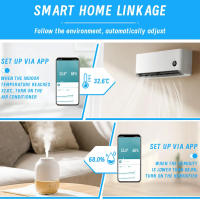 Termómetro Y Higrómetro Inteligente WiFi Tuya Para El Hogar Con Alarma Remota Por App Compatible Con Alexa Y Google Home - details 1