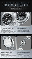 Reloj Electrónico Para Hombre SANDA 3357 Dual Display Multifuncional Resistente Al Agua Con Alarma Y LED De Acero Inoxidable - details 15