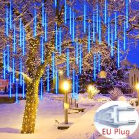 Luces De Lluvia De Meteoros LED 30CM Impermeables Para Decoración De Jardín Y Fiesta Faeirys String Light De Caída De Gotas De Lluvia - details 3