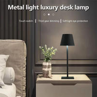Lámpara De Escritorio Recargable LED Con Interruptor Táctil 3 Colores Ajustable Para Decoración De Dormitorio Sala De Estar Barra De Comida Iluminación - details 4