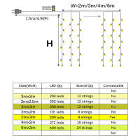 Luces De Encaje LED Con Control Remoto Para Decoración De Hogar Patio Fiesta Boda Exterior Color Blanco Cálido Y Blanco - details 1