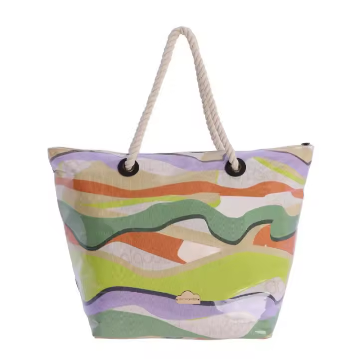 Don Algodon Bolso de playa de Mujer con formas onduladas multicolor - 1