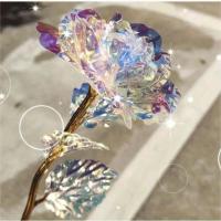 10pcs Flores Artificiales De Rosa De Aleación Dorada Para Decoración De Fiesta Y Amor Flores Simuladas Para Arreglo Floral - details 2