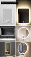 Espejo De Maquillaje LED Con Sensor Táctil Y Luz Ajustable 12V COB Para Mesa De Vestir Iluminación De Fondo Para Baño Y Dormitorio Decoración - details 8
