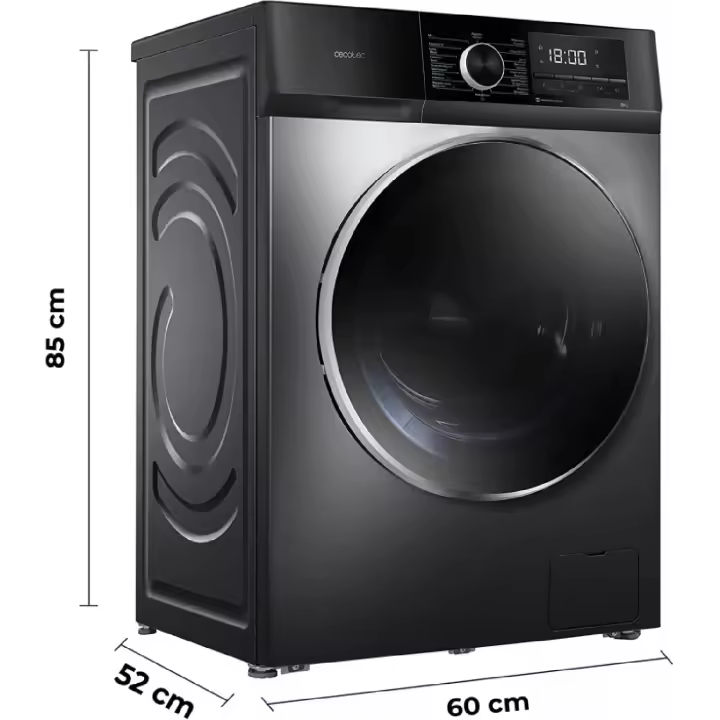 Cecotec Lavadora de carga frontal Lavadora Bolero DressCode 8500 Inverter Steel A - 1