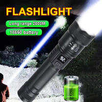 Linterna Con Batería Recargable Fuerte Lámpara De Trabajo LED Alta PotenciaLinterna Recargable Impermeable Con Distancia De Iluminación De 100-200 M - details 3