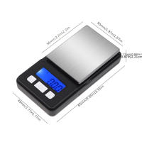 FODWET Escala Digital Mini De Precisión 0.01g Con Pantalla LCD Portátil Para Joyería Y Medicina Herbal Escala De Miligramos De Acero Inoxidable - details 1