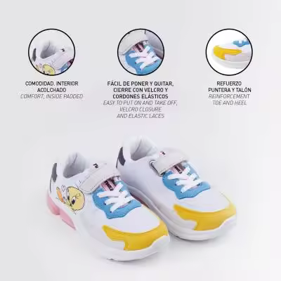 DEPORTIVA SUELA PVC CON LUCES LOONEY TUNES PIOLIN - 1