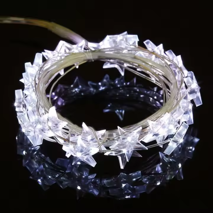 Luces De Hada Estelar 4M CR2032 Operadas Por Batería Silber Wire Decoración De Dormitorio Regalo De Boda Fiesta LED - 1