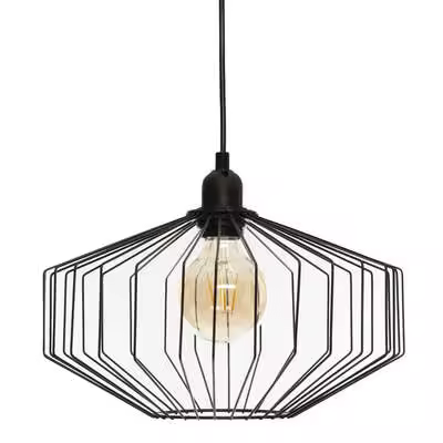 Factory Cuadros - Lámpara Colgante Azur Diám. 30,5 Cm Metal Negro - 1