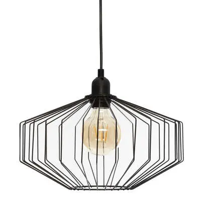 Factory Cuadros - Lámpara Colgante Azur Diám. 30,5 Cm Metal Negro - 1