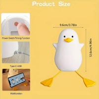 Lámpara De Noche En Forma De Pato Con Luz LED Táctil Recargable Y Dimmer Para Dormitorios Lámpara De Mesa Con Luz Suave Para Ambientes - details 7