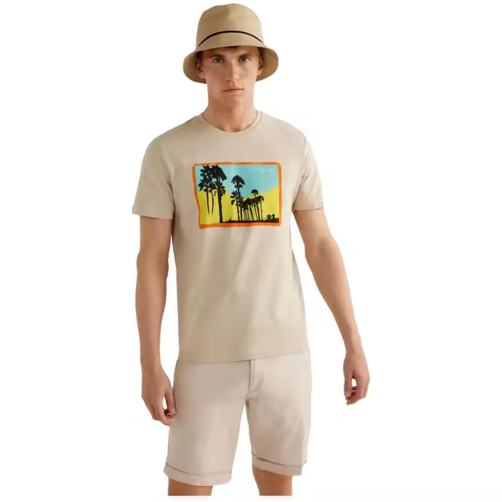 Camiseta de Manga Corta Jack&Jones  para hombre en color beige - 1