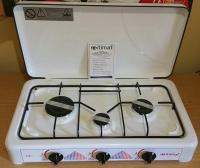 Cocina de Gas Portátil de 3 Fuegos con Tapa – ITIMAT – Blanca, Compacta y Eficiente - details 1