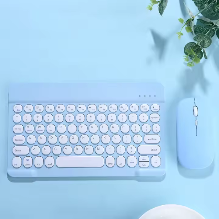 Set De Teclado Y Ratón Bluetooth Para iPad pro Air 2024 Tablet Xiaomi Samsung Universal Inalámbrico 10 Pulgadas - 1
