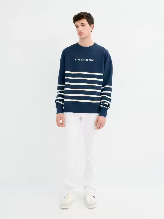 Jeans blanco de algodón y elastano, cinco bolsillos, tiro medio, versátil para cualquier calzado INSIDE - 1