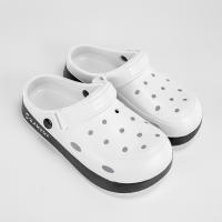 Clogs Doble Color Versátiles Para Hombres Y Mujeres Zapatos De Exteriores Planos Antideslizantes Sandalias Moda 833 Inyección Mouldeado Superior Material EVA Talla Verdadera - details 5