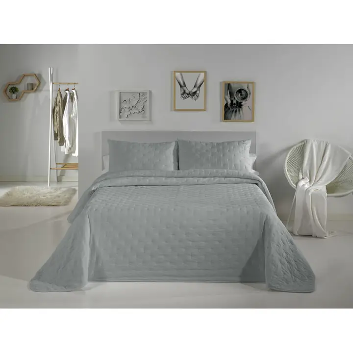 Colcha Pierre Cardin DOTS Gris Perla Cama de 105 (2 Piezas) - 1