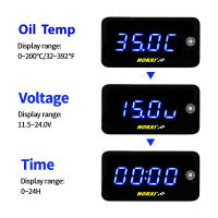 Medidor Digital De Motocicleta 3 En 1 Temperatura De Aceite Voltaje Tiempo Con Ajuste De Brillo Automático ABS Plásticos Rojo/Azul Verde - details 4