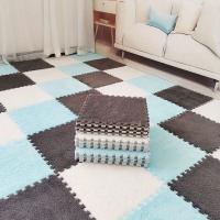 16PCS Alfombra De Piso Interconectada De Espuma De Peluche 30x30cm Alfombra De Moda Suave Para El Hogar Alfombras De Área Cuadradas - details 14