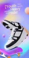Zapatos De Rollers Para Niños Y Niñas Con Cuatros Ruedas Zapatillas Deportivas Al Aire Libre Para Niños Y Niñas a Prueba De Agua Transpirables De Cuero - details 1