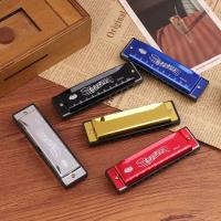 Harmonica De Metal Para Principiantes Y Niños Regalo Con Estuche Diatónica De 10 Agujeros En Do Clave C - details 0