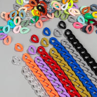 30pcs Cuentas De Acrílico Geométricas Solas En Color Para Hacer Pulseras Collares Cadenas De Gafas Accesorios De Joyería DIY De 20x30mm - details 17