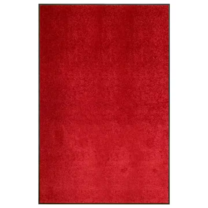 vidaXL Felpudo lavable rojo 120x180 cm - 1