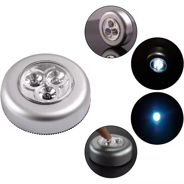 Pat Luz LED táctil lámpara de emergencia Luz Nocturna lámpara de escritorio Para Gabinete de pared lámpara de coche (3 lámparas) 3 piezas - 1