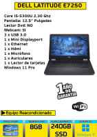 Ordenador Portátil Dell latitude E7250 core I5-5300U 8 gb Ram 240 gb ssd windows 11 - details 0