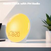 Reloj despertador con simulación de amanecer, Radio FM, luz nocturna, sonidos naturales, ayuda para dormir, sueño pesado para niños - details 4
