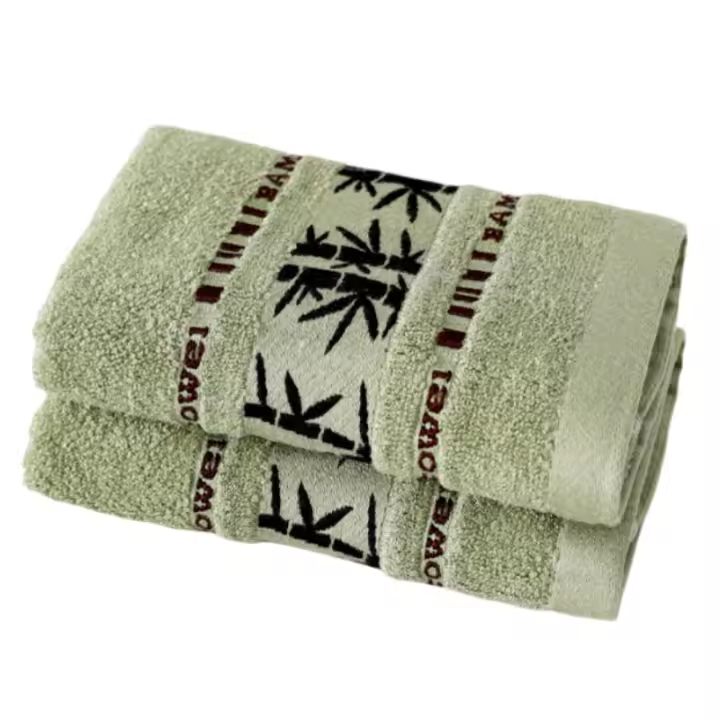 Juego De Toallas De Bambú 2 Piezas Toalla De Baño De 34x34cm Toalla De Mano De 35x75cm Toalla De Rostro De 70x140cm Regalo Personalizado Para Deportes - 1
