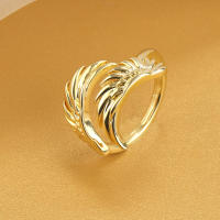 Encanto Anillo de lazo para mujer, estilo elegante, chapado en cobre de 14 quilates, con flor. - details 20