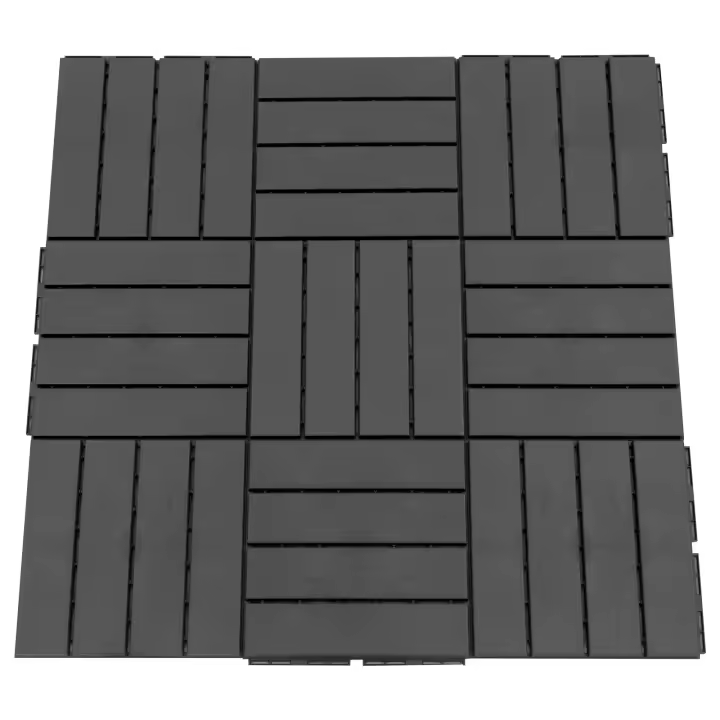Outsunny Baldosas Cuadradas para Suelos Antideslizantes Exteriores Interiores Paquete de 9 Piezas 0.81 m² 30x30 cm Marrón - 1