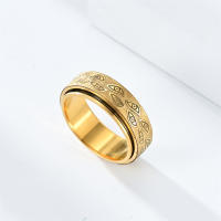 Anillo Giratorio De Acero Inoxidable Para Hombres Anillo Antiestrés Para Reducción Del Estrés Estilo Vintage Geométrico - details 2