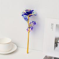 10pcs Flores Artificiales De Rosa De Aleación Dorada Para Decoración De Fiesta Y Amor Flores Simuladas Para Arreglo Floral - details 3