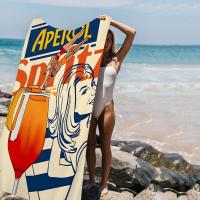 Toalla De Baño Colorida Con Diseño De Frutas Y Jugos Mojito Aperol Spritz Toalla De Playa Sand-Free Para Mujer Toalla De Yoga De Spa Gimnasio Piscina Tamaño 76x182 Cm Material Poliéster/Celulosa - details 8