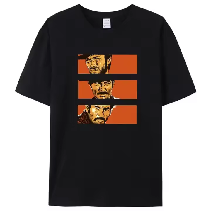 Camiseta De Algodón Grande Para Hombre Y Mujer Con Diseño De Blondie Angel Eyes Tuco Cowboy T-shirt Casual Para Todo El Año - 1