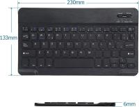 FGNS Teclado Español Ñ para Tablet, Teclado Bluetooth  Inalámbrico Portátil para Ultra Delgado para Cualquier Sistemas Operativos iOS Android Windows,Compatible con iPad Galaxy Tab Tablets Portátil Teléfonos Inteligentes(Negro Blanco) - details 2