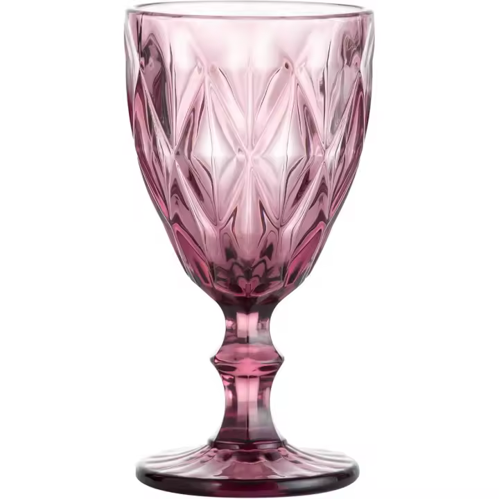 MAXHOME-Juego de 6 vasos Copa Vino Escorial Rosa 25 cl para boda, fiesta, bar, vacaciones, aniversario - 1