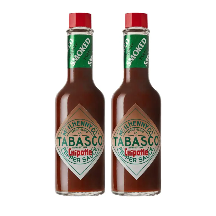 Tabasco - Salsa Picante Tabasco Chipotle, 60 ml, Sabor Ahumado, Moderadamente Picante, Elaborada con Chiles Jalapeños Ahumados, para Carnes Asadas o a la Parrilla, Individual y en Formato Pack - 1