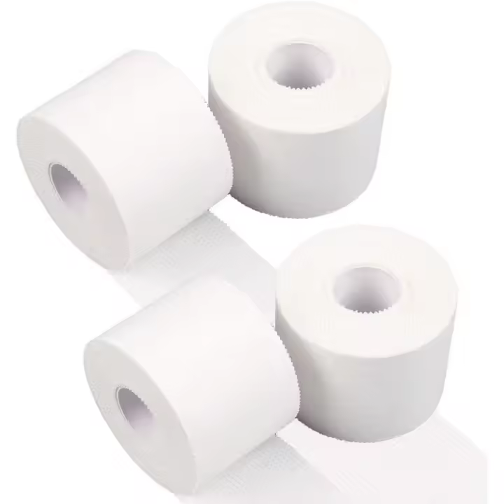 Cinta Deportiva Blanca, Juego de 4 Rollos (3,8 cm x 10 m), autoadhesiva con gran adherencia, agradable para la ropa y fácil de desagarrar. - 1