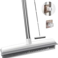 1Pcs Escoba De Goma Con Mango Cepillo De Piso Para Limpieza De Ventanas Y Rodillo Segmentado Con Gancho Herramienta De Limpieza Doméstica - details 0