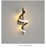 Lámpara De Pared LED Nórdica Minimalista Para Dormitorio Y Sala De Estar En Negro Blanco Y Oro Iluminación Decorativa Para Pasillo Y Corredor - details 2